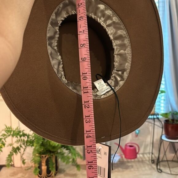 Nine West Women\'s Wool Felt Telescope Floppy Hat One Size Pecan‌‌‌‌‌‌